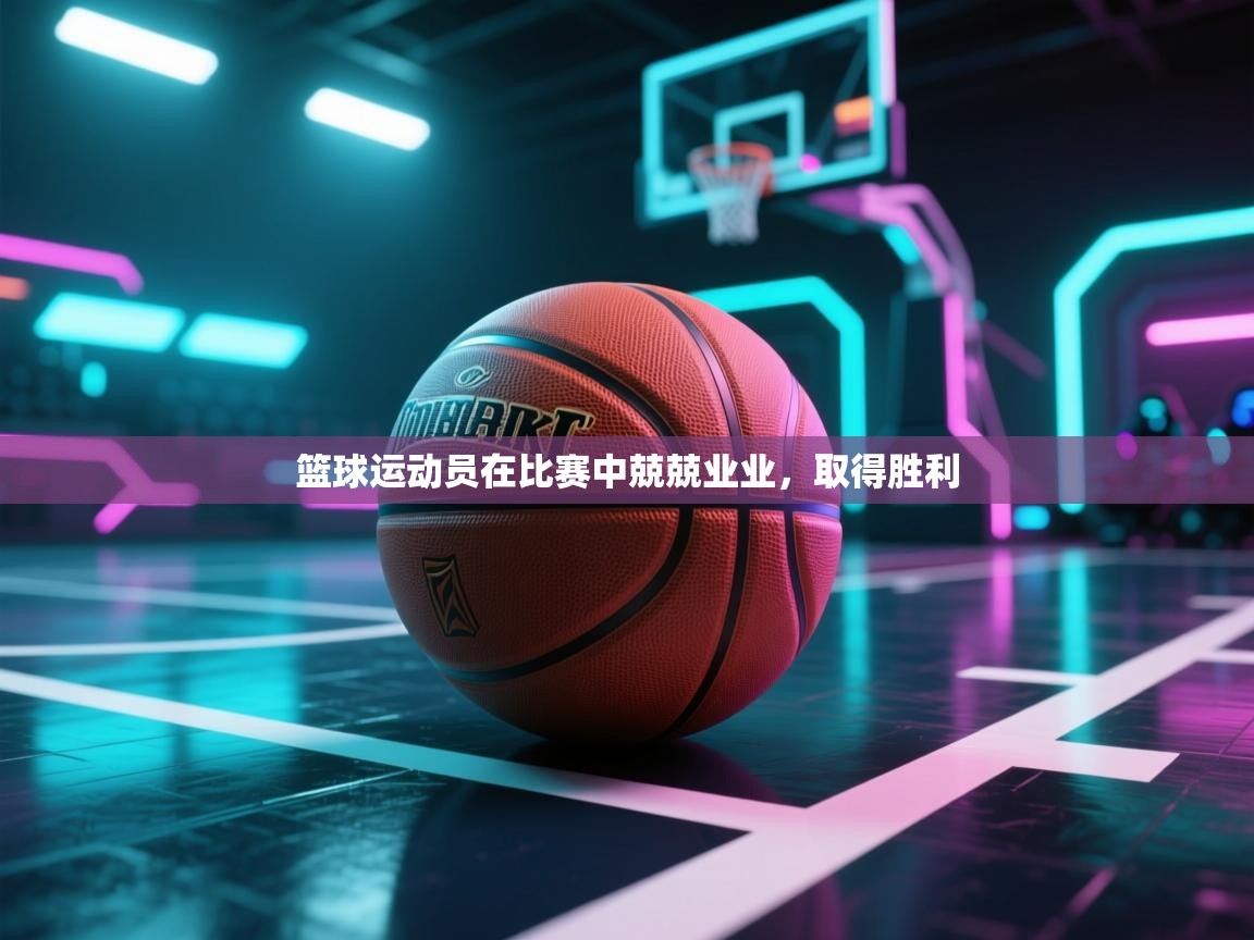 篮球运动员在比赛中兢兢业业,取得胜利